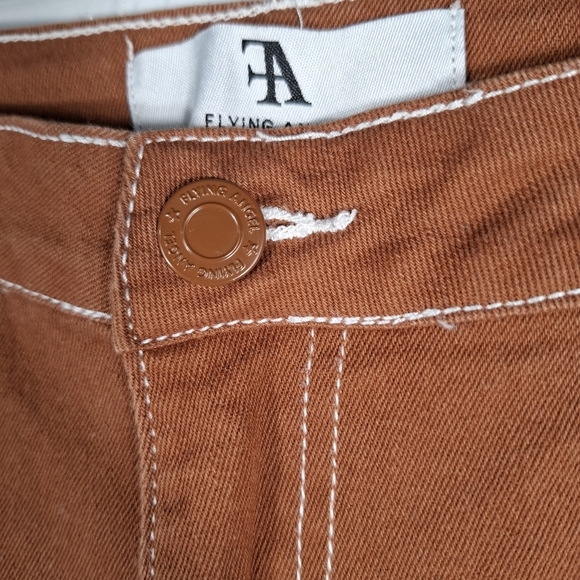 Flying Angel Brown Rust Baggy Jeans Size 9/29 Loose Fit Wide Leg Retro Y2K - Picture 4 of 13